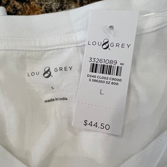 NWT LOFT Lou & Grey White W/Cape Cod Graphic Softserve Tee - Picture 7 of 11